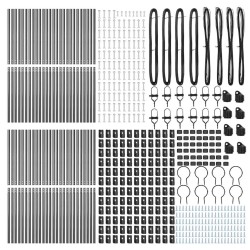 Poteau de clôture. 52 pcs Gris 3,2 x 3,2 x 210 cm 528233528233