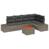 Ensemble de canapé de jardin avec coussin 6 pcs Gris polyrotin 528235528235