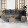 Ensemble de canapé de jardin avec coussin 6 pcs Gris polyrotin 528235528235
