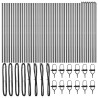 Poteau de clôture. 52 pcs Gris 3,2 x 3,2 x 200 cm 528244528244