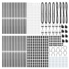 Poteau de clôture. 52 pcs Gris 3,2 x 3,2 x 200 cm 528244528244