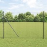 Clôture avec poteau Gris 1,5 x 10 m Acier et PVC 528254528254