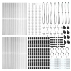 Poteau de clôture. 52 pcs Gris 3,2 x 3,2 x 200 cm 528446528446