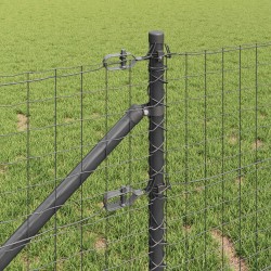 Poteau de clôture. 26 pcs Gris 3,2 x 3,2 x 125 cm 528447528447