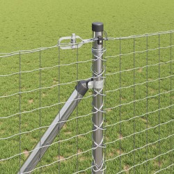 Poteau de clôture. 26 pcs Gris 3,2 x 3,2 x 205 cm 528450528450