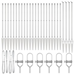 Poteau de clôture. 26 pcs Gris 3,2 x 3,2 x 205 cm 528450528450