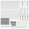 Poteau de clôture. 26 pcs Gris 3,2 x 3,2 x 205 cm 528450528450