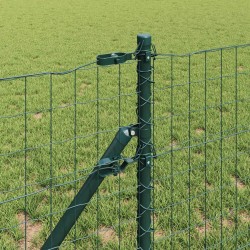 Clôture avec poteau Vert 0,6 x 25 m Acier et PVC 528457528457