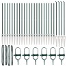 Poteau de clôture. 26 pcs Gris 3,2 x 3,2 x 140 cm 528462528462
