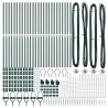Poteau de clôture. 26 pcs Gris 3,2 x 3,2 x 140 cm 528462528462