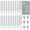 Poteau de clôture. 26 pcs Gris 3,2 x 3,2 x 145 cm 528463528463