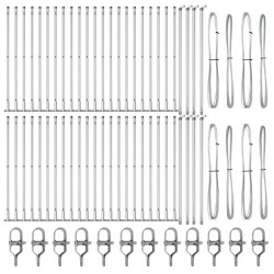 Poteau de clôture. 52 pcs Gris 3,2 x 3,2 x 90 cm 528470528470