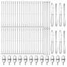 Poteau de clôture. 52 pcs Gris 3,2 x 3,2 x 90 cm 528470528470