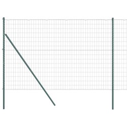 Clôture avec poteau Vert 1,6 x 10 m Acier et PVC 528472528472
