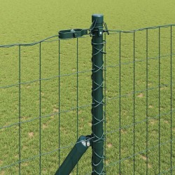 Clôture avec poteau Vert 1,5 x 10 m Acier et PVC 528473528473