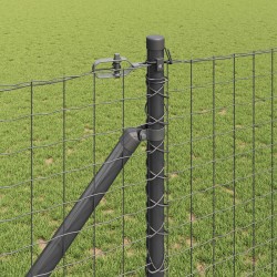 Poteau de clôture. 26 pcs Gris 3,2 x 3,2 x 205 cm 528478528478
