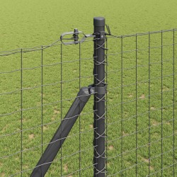 Poteau de clôture. 26 pcs Gris 3,2 x 3,2 x 225 cm 528480528480