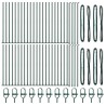 Poteau de clôture. 52 pcs Gris 3,2 x 3,2 x 50 cm 528488528488
