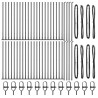 Poteau de clôture. 52 pcs Gris 3,2 x 3,2 x 90 cm 528489528489