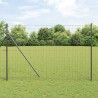 Clôture avec poteau Gris 1,5 x 10 m Acier et PVC 528506528506