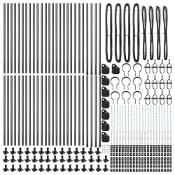 Poteau de clôture. 52 pcs Gris 3,2 x 3,2 x 110 cm 528522528522