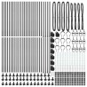 Poteau de clôture. 52 pcs Gris 3,2 x 3,2 x 110 cm 528522528522