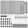 Poteau de clôture. 26 pcs Gris 3,2 x 3,2 x 70 cm 528524528524