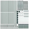 Poteau de clôture. 52 pcs Gris 3,2 x 3,2 x 70 cm 528534528534