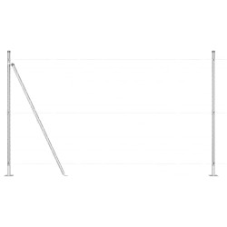 Poteau de clôture. 52 pcs Gris 3,2 x 3,2 x 160 cm 528592528592