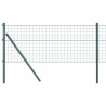 Clôture avec poteau Vert 0,8 x 25 m Acier et PVC 528596528596