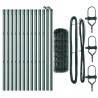 Clôture avec poteau Vert 0,4 x 25 m Acier et PVC 528597528597