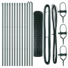 Clôture avec poteau Vert 1,2 x 25 m Acier et PVC 528598528598
