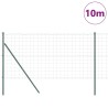 Clôture avec poteau Vert 1,4 x 10 m Acier et PVC 528605528605
