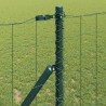 Clôture avec poteau Vert 1,4 x 10 m Acier et PVC 528605528605