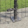 Clôture avec poteau Gris 0,8 x 10 m Acier et PVC 528615528615