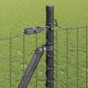 Clôture avec poteau Gris 0,8 x 10 m Acier et PVC 528615528615