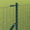 Clôture avec poteau Vert 1,5 x 10 m Acier et PVC 528630528630