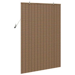 Store enrouleur avec des rideaux Marron 120 x 160 cm Bambou 528644528644