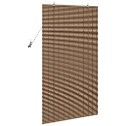 Store enrouleur avec des rideaux Marron 90 x 160 cm Bambou 528647528647