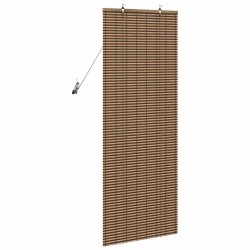 Store enrouleur avec des rideaux Marron 60 x 160 cm Bambou 528648528648