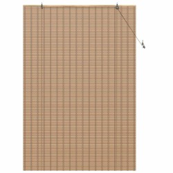 Store enrouleur avec des rideaux Nature 150 x 220 cm Bambou 528649528649