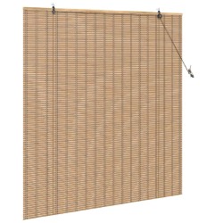 Store enrouleur avec des rideaux Nature 150 x 160 cm Bambou 528650528650