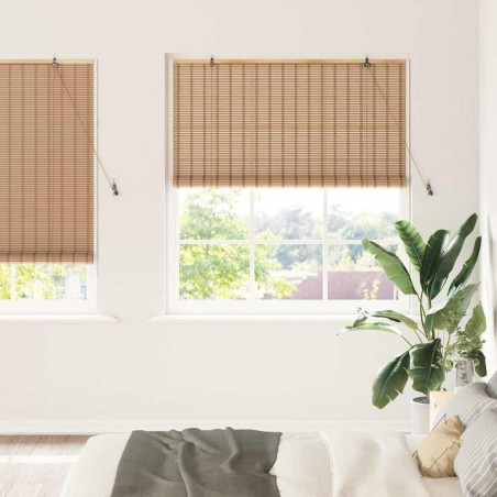 Store enrouleur avec des rideaux Nature 140 x 220 cm Bambou 528651528651