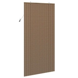 Store enrouleur avec des rideaux Marron 120 x 220 cm Bambou 528654528654