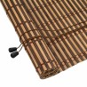 Store enrouleur avec des rideaux Marron 110 x 160 cm Bambou 528657528657
