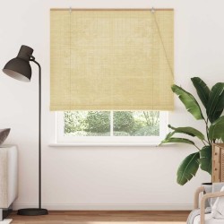 Store enrouleur avec des rideaux Nature 150 x 220 cm Bambou 528662528662