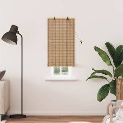 Store enrouleur avec des rideaux Nature 90 x 220 cm Bambou 528670528670