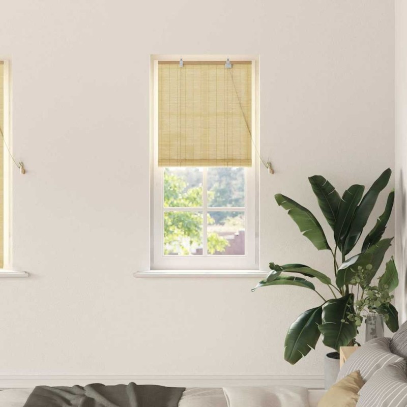 Store enrouleur avec des rideaux Nature 60 x 160 cm Bambou 528671528671