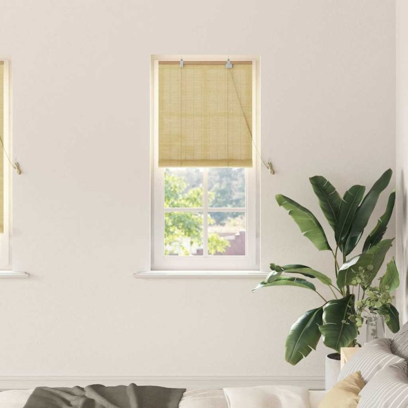 Store enrouleur avec des rideaux Nature 60 x 220 cm Bambou 528674528674