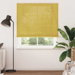 Store enrouleur avec des rideaux Jaune 150 x 220 cm Bambou 528675528675